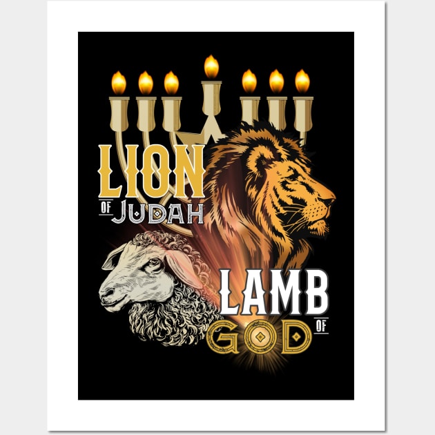 Lion Of Judah Lamb Of God Wall Art by Claudia Williams Apparel